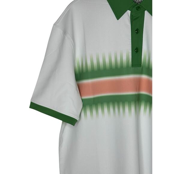 NWOT Bogey Boys Mens Gradient Stripe Polo Small Golf Athletic Macklemore - Picture 7 of 14